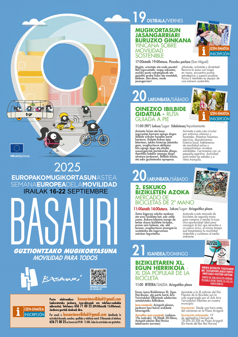 Programa actividades Basauri 2025